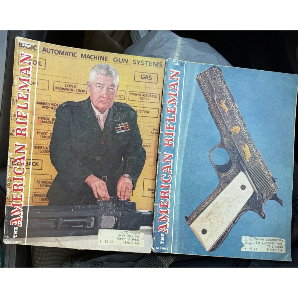 Vintage The American Rifleman Magazine, Feb and May 1956 (lot of 2)‎
